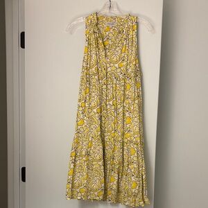 Floral Yellow and White Mini Dress